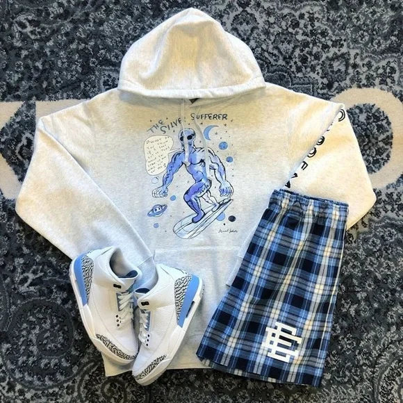 Supreme Daniel Johnston Silver Surfer Hooded Sweatshirt Hoodie - Picture 2 of 7